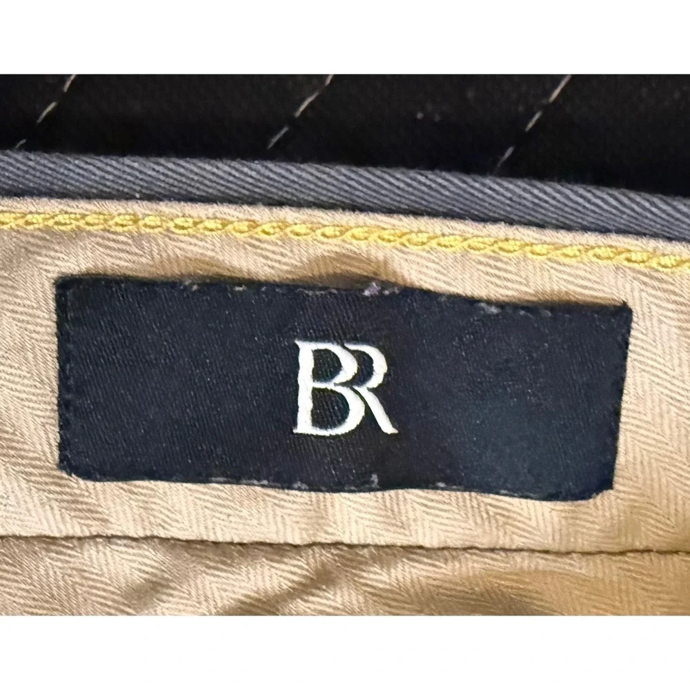 Banana Republic Slim Chino Pants Mens 34x32 Grey Stretch Cotton Twill Trousers